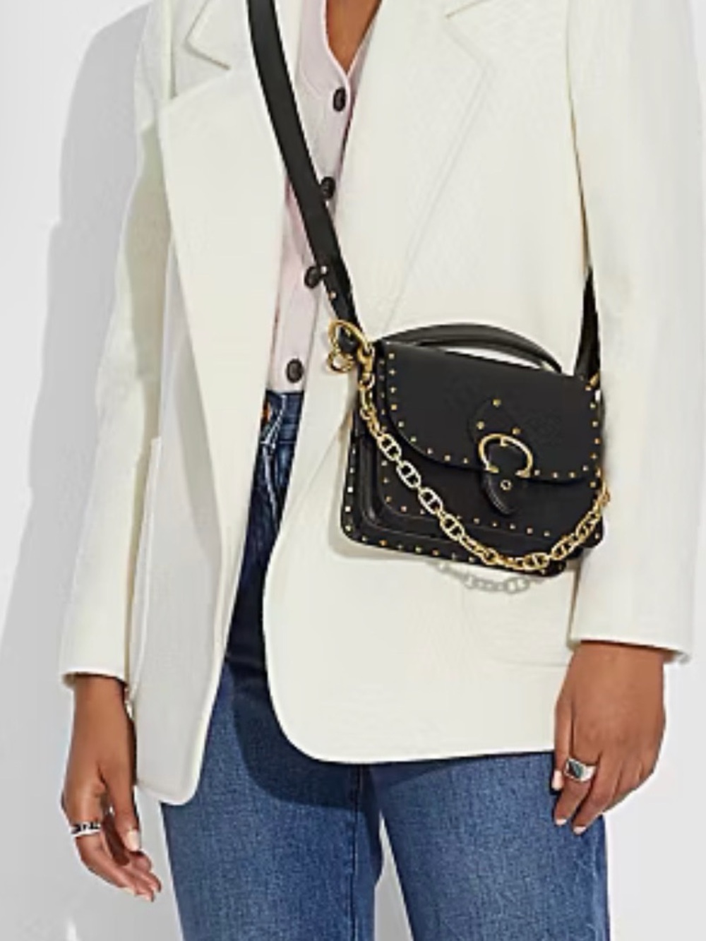 New! Coach Beat Shoulder Bag 18 with Rivets (Authentic)